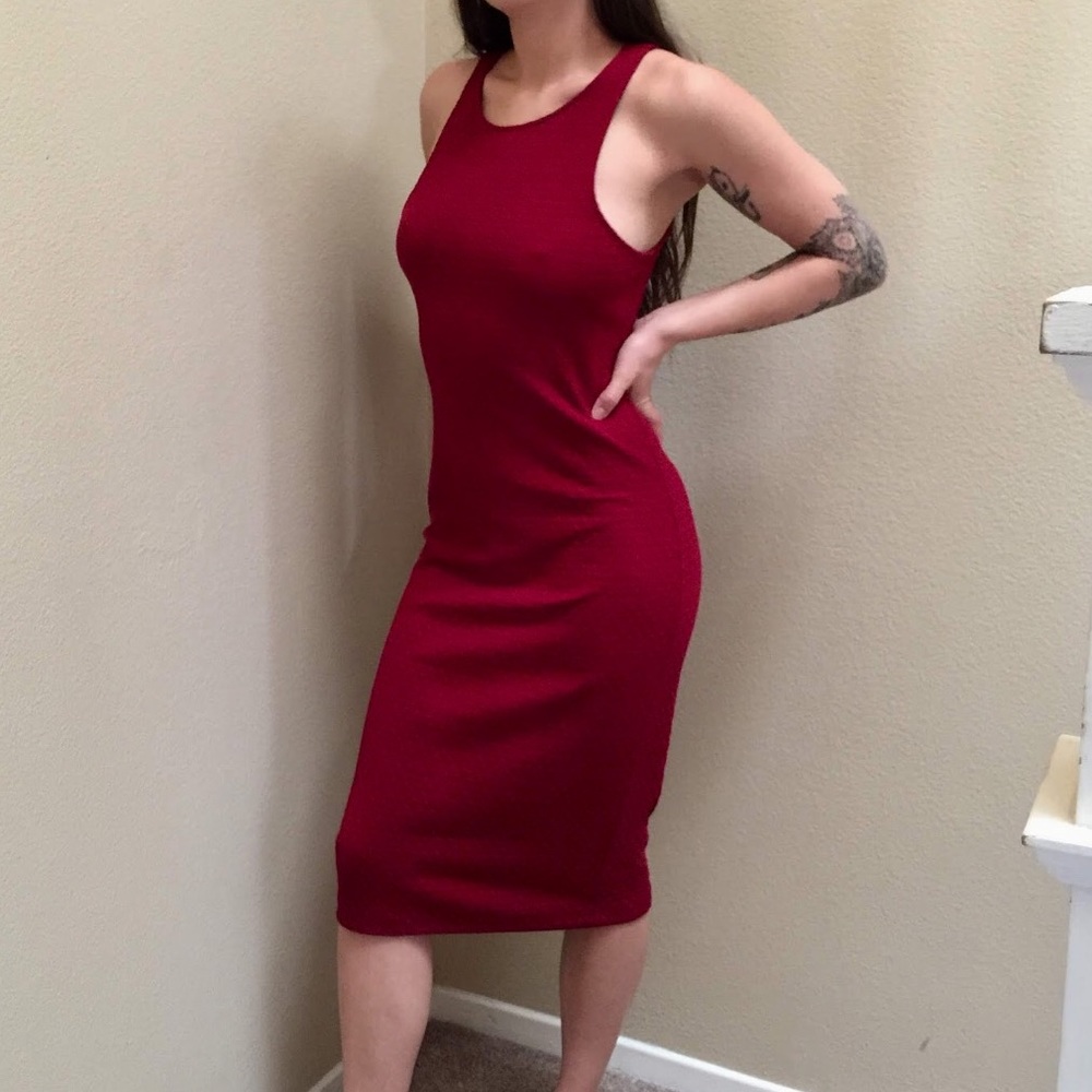 Red Textured Dress
